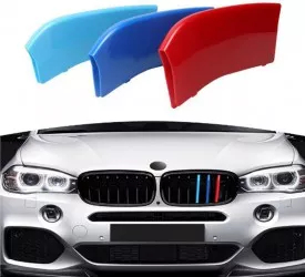 Set emblema ornament plastic grila BMW MPower X5 X6 F15 F16 7 bare 2015-2018 