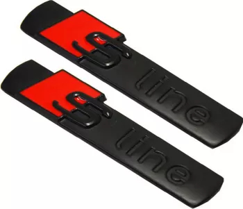 Set embleme Sline pentru aripi Audi Negru matt 