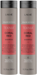 Set pentru parul vopsit rosu Lakme Coral Red 2 x Sampon 300ml 