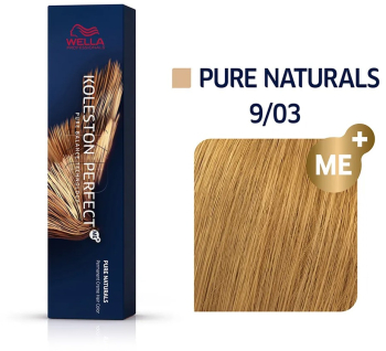 Vopsea de par permanenta Wella Professionals Koleston Perfect Me+ 9/03 Blond Luminos Natural Auriu 60 ml 