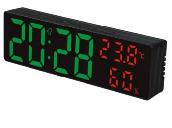 Ceas Digital Termometru Control Luminozitate Led Culoare - verde 