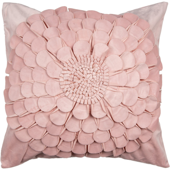Fata perna decorativa textil roz Flower 45x45 cm 