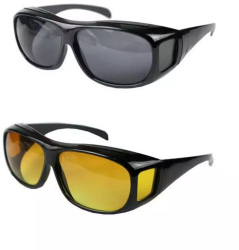Ochelari pentru condus EDAR® set din 2 bucati ochelari de zi si de noapte unisex 