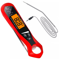 Termometru Digital Bucatarie Totokita cu 2 Senzori Inox Timer si Alarma &ndash Precizie pentru Gatit Perfect 