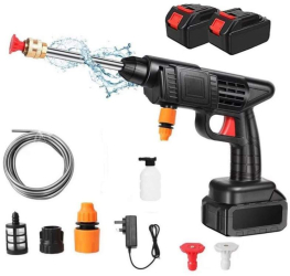 Aparat De Spalat Cu Presiune Portabil SIKS Fara Fir Pistol Cu Apa Cu 3 Moduri De Functionare Pentru Casa Gradina Masina Recipient spum