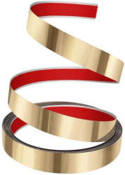 Banda Decorativa Autoadeziva Cu Efect de Oglinda SIKS Din Otel Inoxidabil Nichelat Tip Rola Autocolant Pentru Design Perete Tavan Podea 