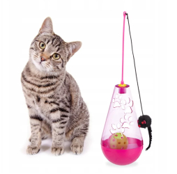 Jucarie interactiva pentru pisici 3 in 1 Gonga® Roz 