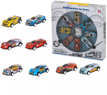 Set 8 masini de curse metalice Gonga® Multicolor 