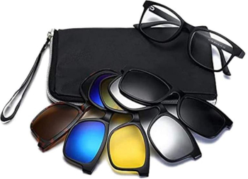 Set Ochelari SIKS De Condus Soare Pentru Zi - Noapte Cu Lentile Interschimbabile Prindere Magnetica Husa De Protectie UV40 