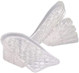Set Talonete Inaltatoare SIKS Pentru Calcai 2 Bucati 5 cm Silicon Transparent 