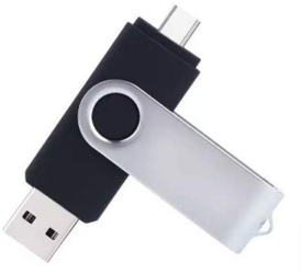 Stick Memorie SIKS 256 GB 2 IN 1 cu USB 3.0 si Type-C Rotativ 360 Waterproof Compatibil cu Dispozitive cu port Type C compatibilitat 