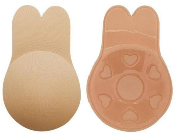 Sutien Invizibil SIKS Cu Silicon Autoadeziv cu Efect Push-Up Fara Bretele Reutilizabil Marime Universala Bej 