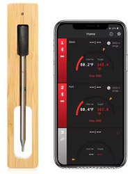 Termometru smart de Bucatarie Adsinio Wireless Bluetooth Aplicatie pentru telefon Compatibil IOS si Android Utilizare la Cuptor Grill 