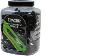 Set 100 Markere Permanente Mini Negre TRACER - Ideal pentru DIY si Constructori 