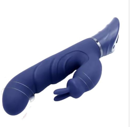 Vibrator Electric pentru Clitoris si Punctul G - Stimulator Tip Iepure pentru Femei Impermeabil cu 10 Viteze de Vibratie si 2 Motoare Dim 
