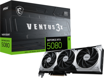 Placa video MSI VENTUS 3X OC PLUS NVIDIA GeForce RTX 5080 16GB GDDR7 256 bit DLSS 4 