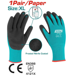 Manusi de protectie TOTAL din nitril + textil marimea XL 
