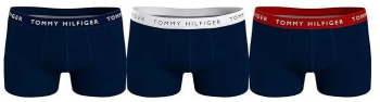 Boxeri pentru barbati Tommy Hilfiger 3P Trunk Marimea M 86 - 91cm pereche de 3 bleumarin - OUTLET 
