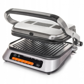 Gratar First Austria FA-5344-3 2100W 7 programe automate Placi detasabile Deschidere 180 grade Otel inoxidabil 