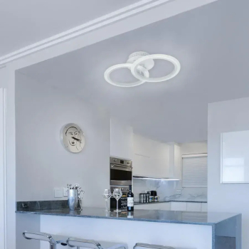 Lustra LED cu Telecomanda Barbara 28W Dimabila Alb 