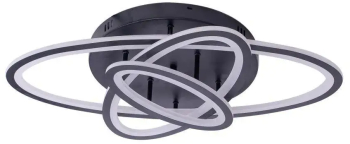 Lustra Led Gentiana cu Telecomanda 83W Lumina Rece Calda Neutra Dimabila Negru