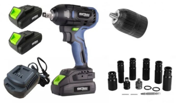 Pistol cheie cu impact 750Nm masina insurubat 2 baterii 21V 3Ah adaptor filetare chei tubulare acumulator KD3408 
