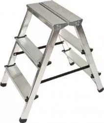 Scara aluminiu dubla 2x3 trepte inaltime 0.6 m fabricata in UE 