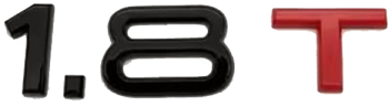 Emblema 1.8T pentru Audi Negru cu rosu 
