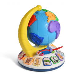 Glob pamantesc copii cu lumini si muzica - Puzzle interactiv 