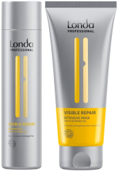 Pachet pentru par deteriorat Londa Professional Sampon Visible Repair 250ml +Tratament Visible Repair 200ml 