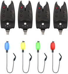 Set 4 avertizori + 4 swingere cu lant FishEdge SMX 