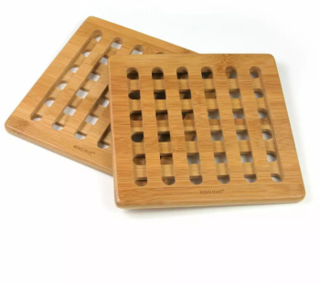 Suporturi pentru vase calde Kinghoff KH 1216 2 buc 20x20 cm Bambus 
