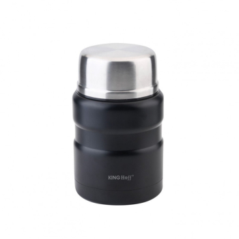 Termos pentru alimente Kinghoff KH 1459 500 ml Inox Incasabil Negru 