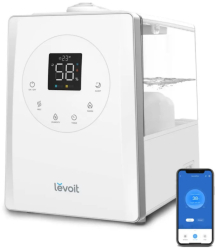 Umidificator de aer Levoit LV600S Ultrasunete SMART Aromoterapie 28/280 W 6 l 3 nivele Pana la 70 m2 Telecomanda Alb 