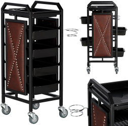 Asistent de coafor cu carucior pe roti pentru vopsire W-X167 la salonul de infrumusetare dulap cu sertare 