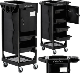 Asistent de coafor cu carucior pe roti pentru vopsire X10-C la salonul de infrumusetare dulap cu sertare 