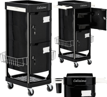 Asistent de coafor cu carucior pe roti pentru vopsire X10-F la salonul de infrumusetare dulap cu sertare 