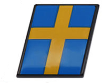 Emblema steagul Suediei spate portbagaj Volvo 