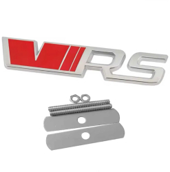 Emblema VRS grila fata Skoda chrom cu rosu 