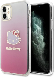 Husa pentru iPhone 11 - Hello Kitty Hardcase IML Gradient Electrop Kitty Head HKHCN61HDGKEP - Pink 