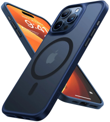 Husa pentru iPhone 15 Pro - Torras Guardian Magnetic Series - Navy Blue 