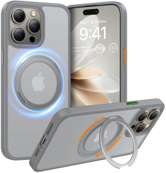 Husa pentru iPhone 15 Pro - Torras Ostand Pro Series - Titanium Grey 