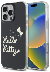 Husa pentru iPhone 16 Pro Max - Hello Kitty Hardcase IML Golden Diva MagSafe HKHMP16XHGDIK - Black 