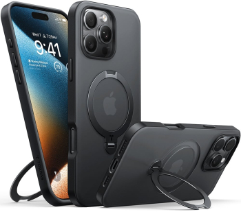 Husa pentru iPhone 16 Pro Max - Torras Ostand Spin Series - Black 