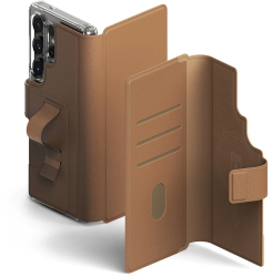 Husa pentru Samsung Galaxy S23 Ultra / S24 Ultra / S25 Ultra - Ringke Folio Grip Wallet Magnetic - Brown 