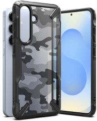 Husa pentru Samsung Galaxy S25 - Ringke Fusion X Design - Camo Black 
