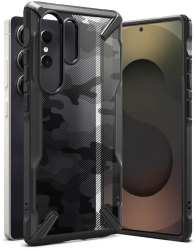 Husa pentru Samsung Galaxy S25 Ultra - Ringke Fusion X Design - Camo Black 