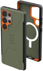 Husa pentru Samsung Galaxy S25 Ultra - UAG Civilian Pro MagSafe - Olive Drab / Orange 