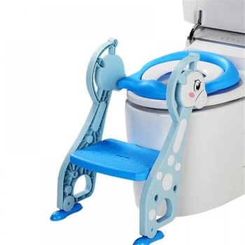 Reductor pentru toaleta cu colac si scarita culoare bleu 