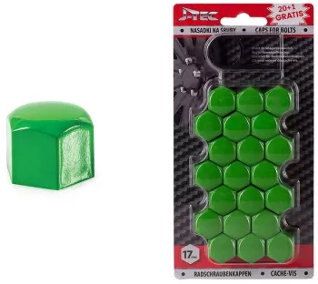 Set capace prezoane 17 mm culoare Verde 